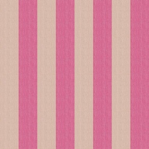 1 inch Stripes, Faux Woven Neutrals, Classic Cafe Curtain Style, Creamy Beige and Pink