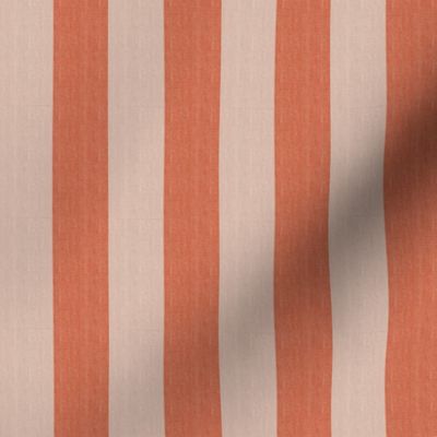 1 inch Stripes, Faux Woven Neutrals, Classic Cafe Curtain Style, Creamy Beige and Orange