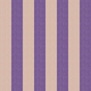 1 inch Stripes, Faux Woven Neutrals, Classic Cafe Curtain Style, Creamy Beige and Purple