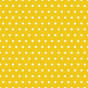 Summer Fruit Lemon Yellow Polka Dots 12 inch