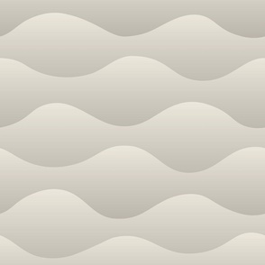 White Beige Tonal Waves Horizontal (L)