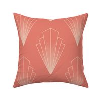 Peach Pink Art Deco Diamond | Large