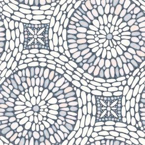 Pebble Mosaic (large), blue-gray stone