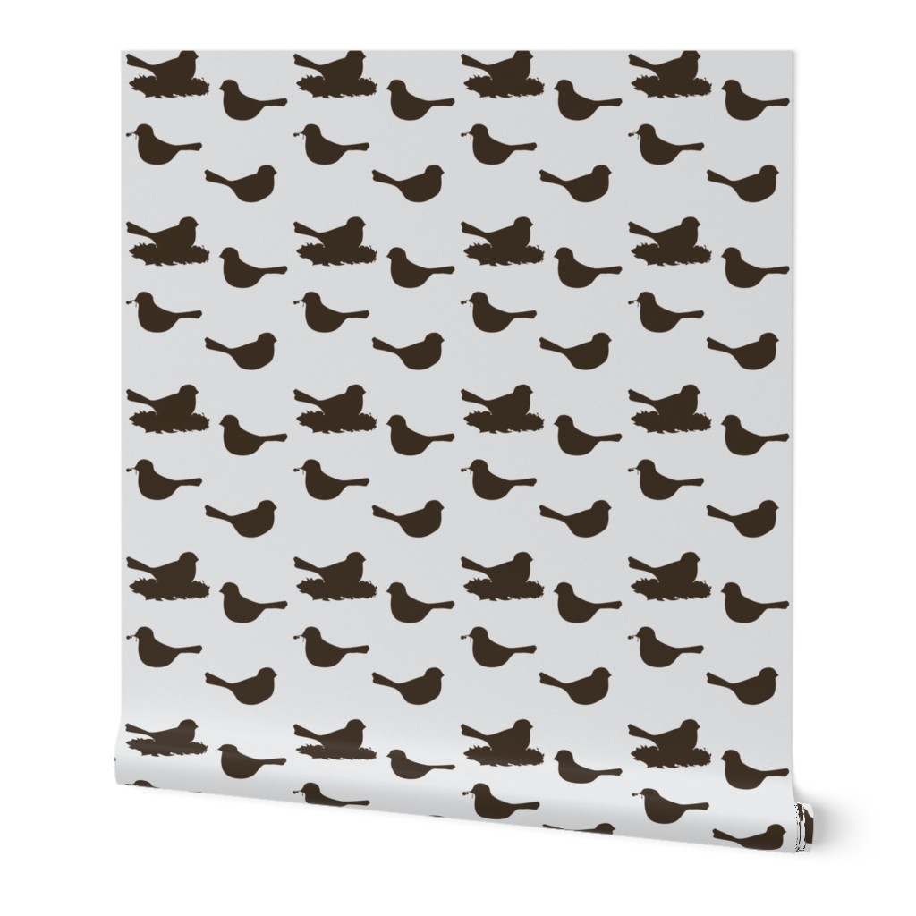 birds in grey/chocolate