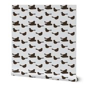 birds in grey/chocolate