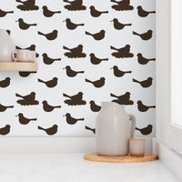 birds in grey/chocolate