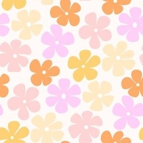 Summer flat floral pattern