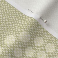 Textured and Tonal  Pale Ivory Spiral Dots on Khaki