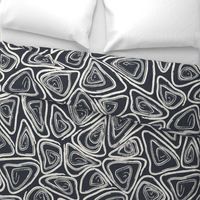 Big Monochrom Abstract Swirls Dark Coal