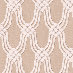 macrame rope knots  boho texture wallpaper beige