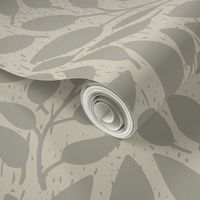 24" Sage Green Leaves on Lt Green | Green Texture and Tonal | Vine