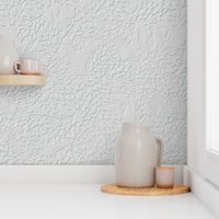 Floral Faux Plaster Texture Pattern // Cool White