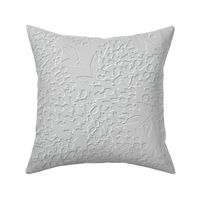 Floral Faux Plaster Texture Pattern // Cool White