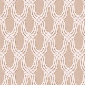 macrame rope knots  boho texture wallpaper beige -small