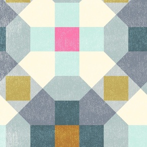 cheater quilt party with texture modern muted gray large scale