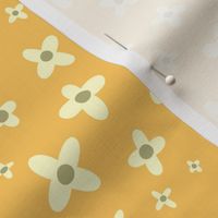 Little white flower on a yellow background - Small