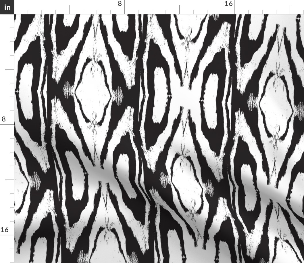 Textured Ikat Pattern in Black & White