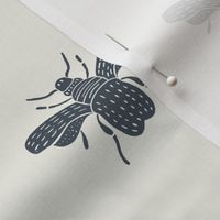 Block print busy bees - Large