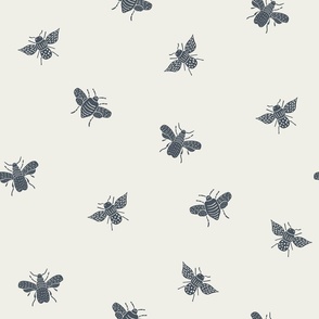 Block print busy bees - Large