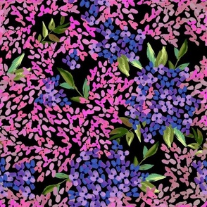 Hydrangea Pink and Blue Pattern