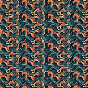 Micro Soulful Waves Abstract Fabric Design