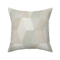 Textured Hexagon Mid Century Modern in Oat    |     Large Scale