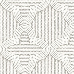 Quatrefoil Zen Garden - Oat - Boho Textured Sand Lines