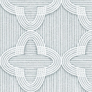 Quatrefoil Zen Garden - Blue Grey - Boho Textured Sand Lines