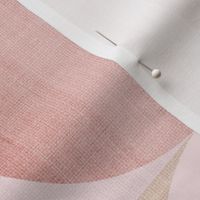(L) Mid Mod abstract geo moon & sun 1. boho textured tonal pastels Peach Fuzz Pink