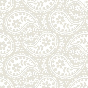 Paisley Weathered White and White