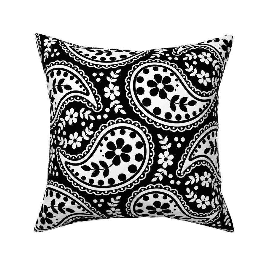 Paisley Black and White