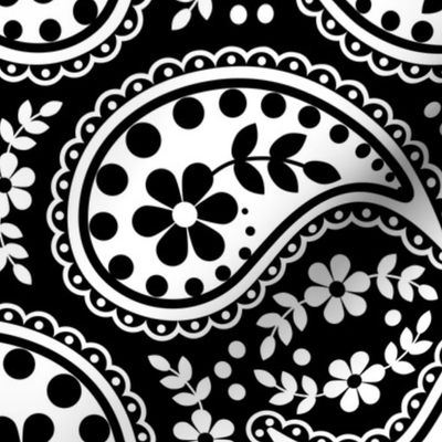 Paisley Black and White