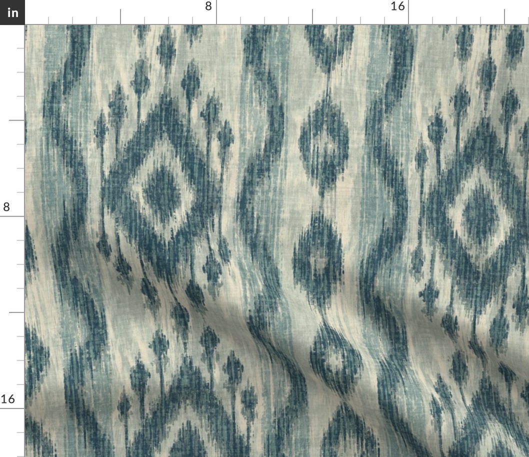 Southwestern Ikat - 24" jumbo - smoky blue 