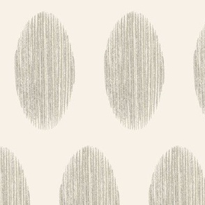 Tonal textured ovals in shades of beige