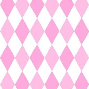 Extra Small - harlequin diamond - Lavender Pink and white - hand drawn brush stroke - Rhombus Lozenge pattern Checkered Geometric - fun happy girly wallpaper