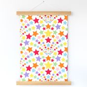 star party blast white and multicolored stars - large scale