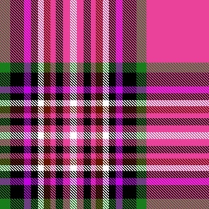 Tartan Stewart in Shocking Pink, Large