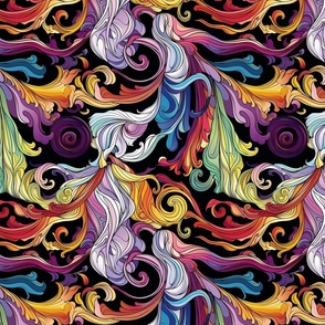 art nouveau rainbow abstract ghost gothic