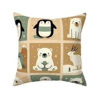 Arctic Animal Baby Blocks Neutral