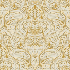 Butterfly Textured Damask_Natural_Yellow Mustard_16887772
