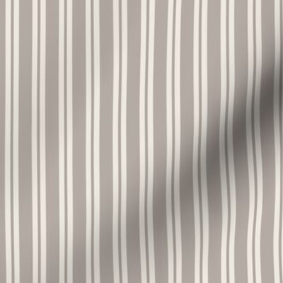 Allix Stripe: Lt. Warm Gray Classic Stripe, Neutral Narrow Stripe