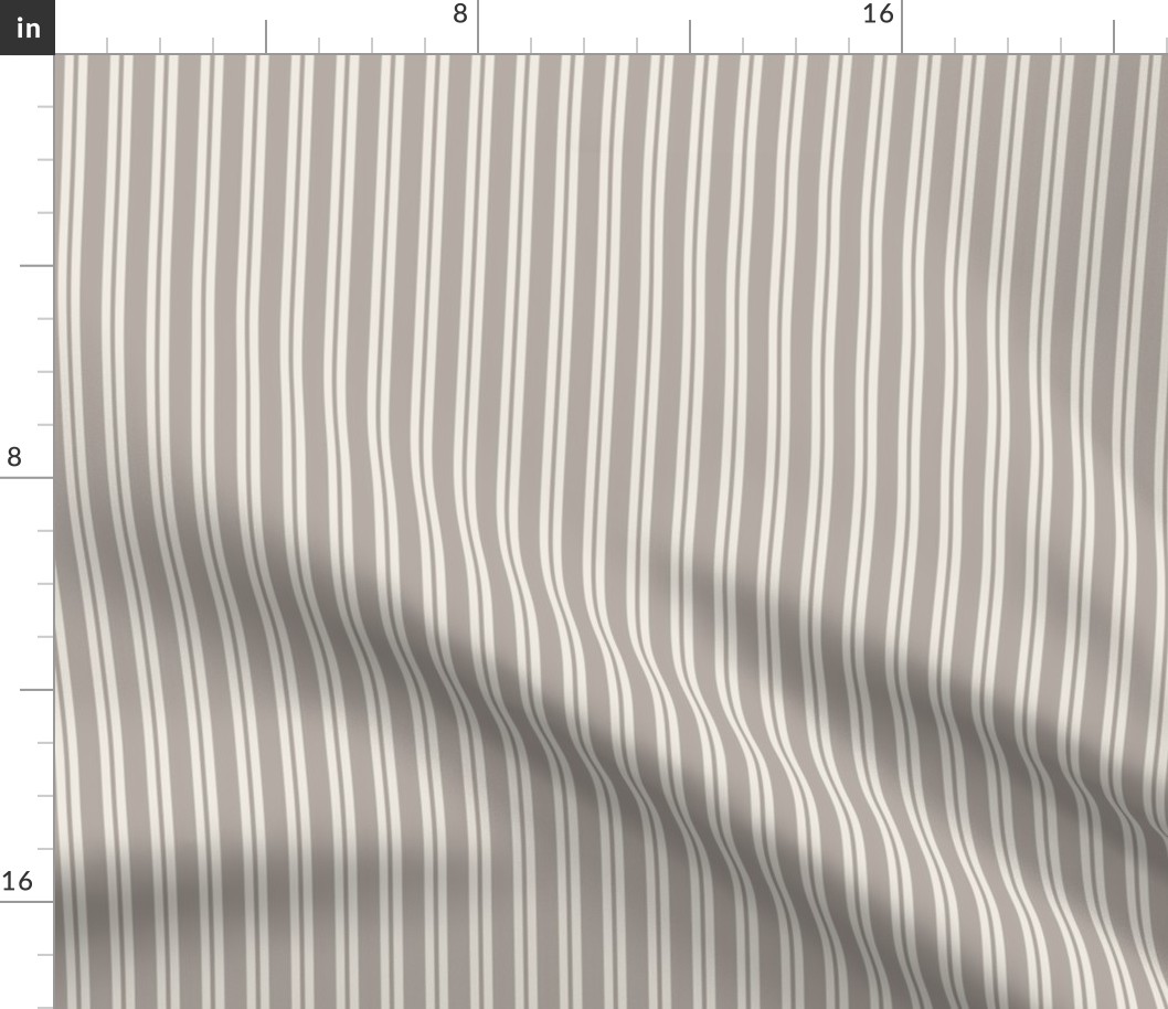 Allix Stripe: Lt. Warm Gray Classic Stripe, Neutral Narrow Stripe