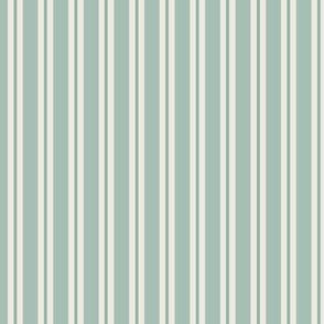 Allix Stripe: Celadon Classic Stripe, Blue Green Narrow Stripe 