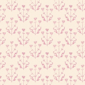 French Country floral linen Block Print Pink_small
