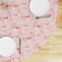 (S) Sweet Little Country Farm Toile de Jouy - Precious Pink