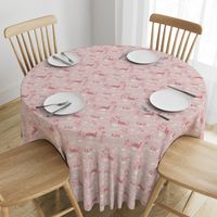 (S) Sweet Little Country Farm Toile de Jouy - Precious Pink