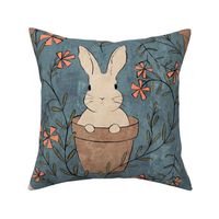 bunnies in pots, large scale