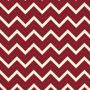 Americana Summer:  Chevron Zigzag (Red, Cream & Navy)