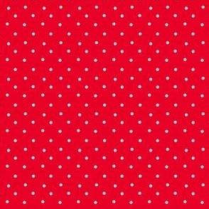 White swiss dots pattern on red