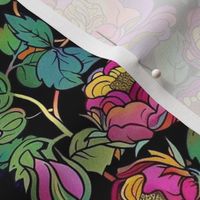 art nouveau purple roses inspired by william morris